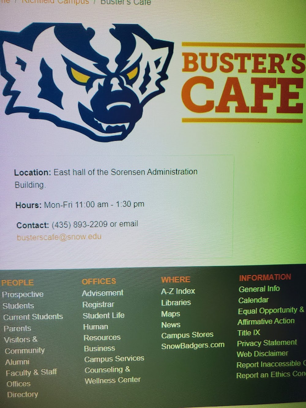 Buster’s cafe